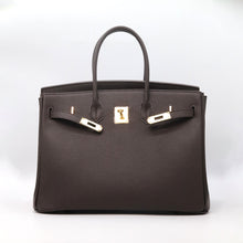 Load image into Gallery viewer, London 35 Large Size Birkin Style Top Handle Bag - Real Leather Version