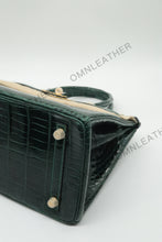 Load image into Gallery viewer, London 30 Birkin Style Saltwater Croc Leather Glossy Color