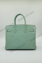 Load image into Gallery viewer, London 30 Birkin Style American Aligator Leather Opaque Color Gold Hardware