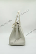 Load image into Gallery viewer, London 30 Birkin Style American Aligator Leather Opaque Color Gold Hardware