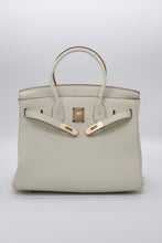 Load image into Gallery viewer, London 35 Large Size Birkin Style Top Handle Bag - Real Leather Version