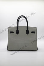 Load image into Gallery viewer, London 30 Birkin Style Saltwater Croc Leather Opaque Color Gold Hardware