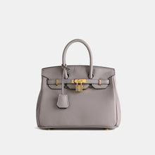 Load image into Gallery viewer, London 30 Mid Size Birkin Style Top Handle Bag - Vegan Leather Version
