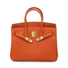 Load image into Gallery viewer, London 30 Mid Size Birkin Style Top Handle Bag - Vegan Leather Version
