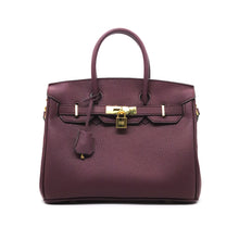Load image into Gallery viewer, London 30 Mid Size Birkin Style Top Handle Bag - Vegan Leather Version
