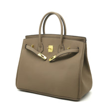 Load image into Gallery viewer, London 35 Large Size Birkin Style Top Handle Bag - Vegan Leather Version
