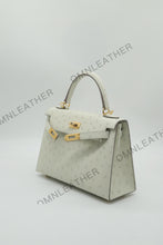 Load image into Gallery viewer, Verona 22 Kelly Style Ostrich Leather Cream Color Gold Hardware
