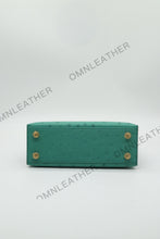 Load image into Gallery viewer, Verona 22 Kelly Style Ostrich Leather Green Color Gold Hardware
