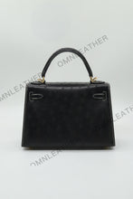 Load image into Gallery viewer, Verona 22 Kelly Style Ostrich Leather Black Color Gold Hardware
